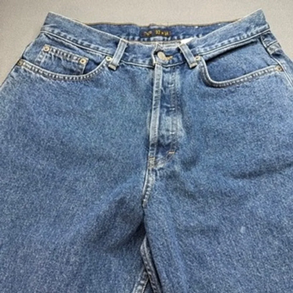 VTG J.Crew Straight Leg Denim Jeans 32x34 (FIT 29x33) Blue Made in USA Workwear